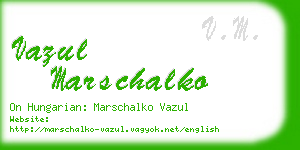 vazul marschalko business card
